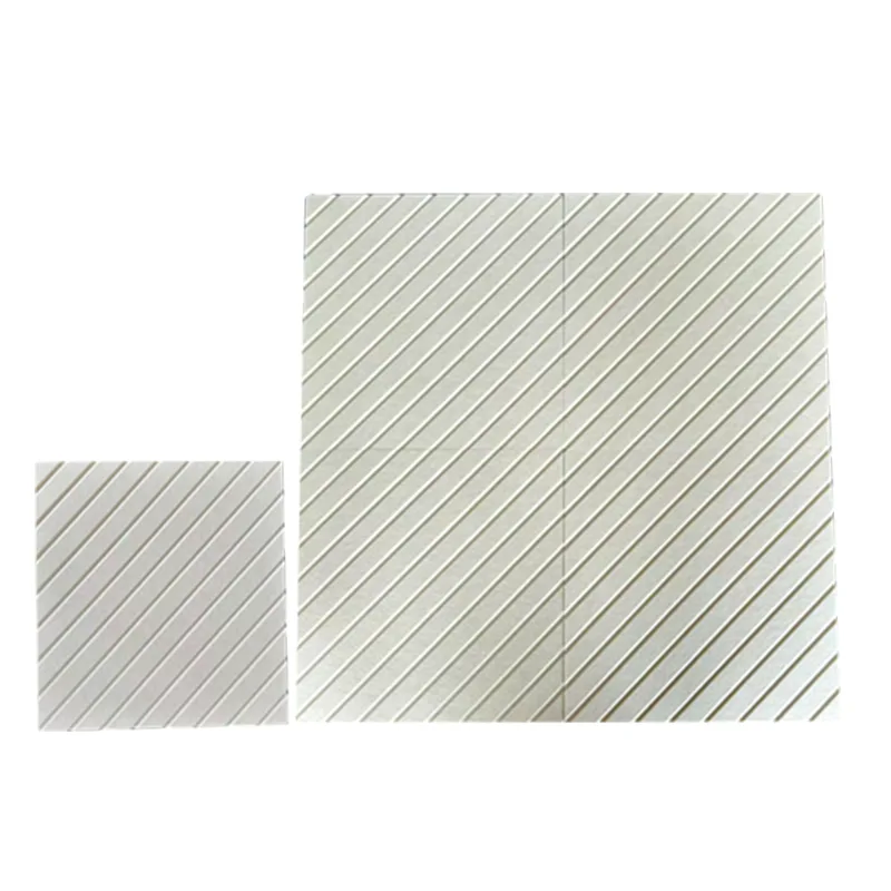 Бежевый V-шағылы ПЭТ киізден жасалған акустикалық панель